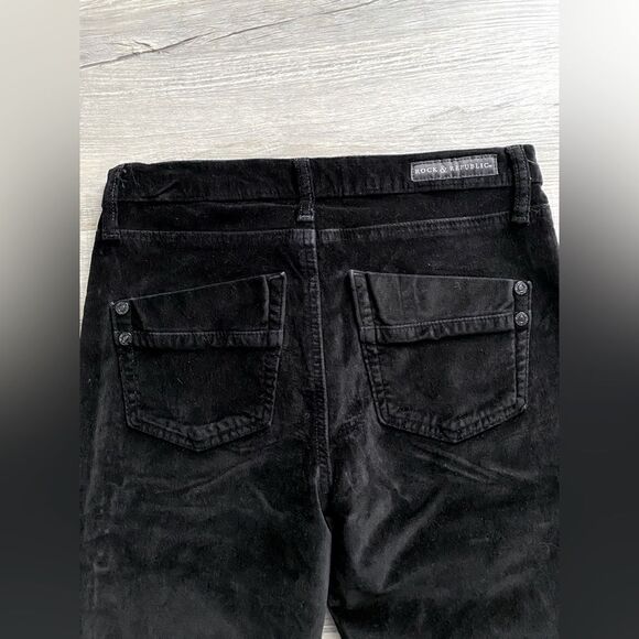 Rock & Republic Kashmiere Velvet Skinny Pants Leggings Size 8L - Picture 5 of 8